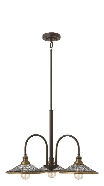 Picture of 60w Chandelier Rigby MED Buckeye Bronze Three Light Downlight