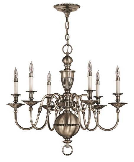 Foto para 60w Chandelier Cambridge CAND Pewter Single Tier Foyer