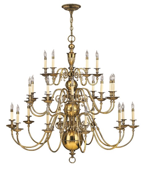 Picture of 25w Chandelier Cambridge CAND Burnished Brass Three Tier Foyer