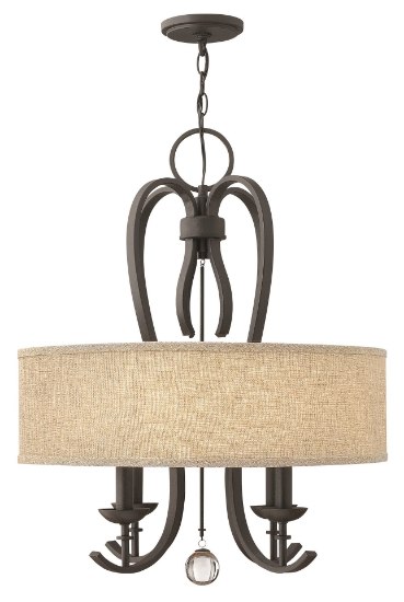 Foto para 60w Chandelier Marion CAND Textured Black Single Tier Pendant