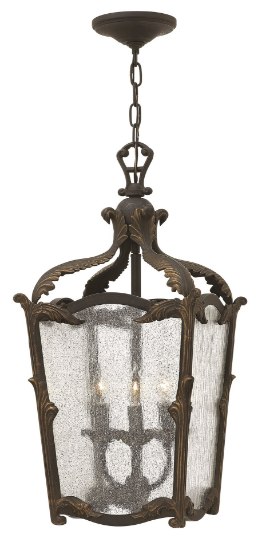 Foto para 60w Foyer Sorrento CAND Clear Seedy Aged Iron Single Tier Foyer