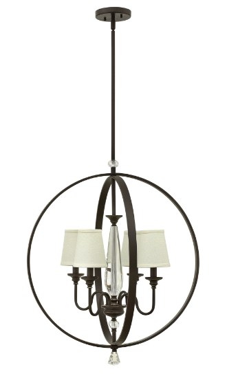 Foto para 60w Chandelier Waverly CAND Oil Rubbed Bronze Stem Hung Single Tier