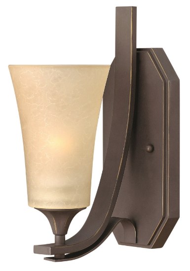 Picture of 100w Sconce Brantley MED Marbled Amber Oil Rubbed Bronze