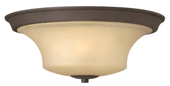 Picture of 60w Foyer Brantley MED Marbled Amber Oil Rubbed Bronze Flush Mount