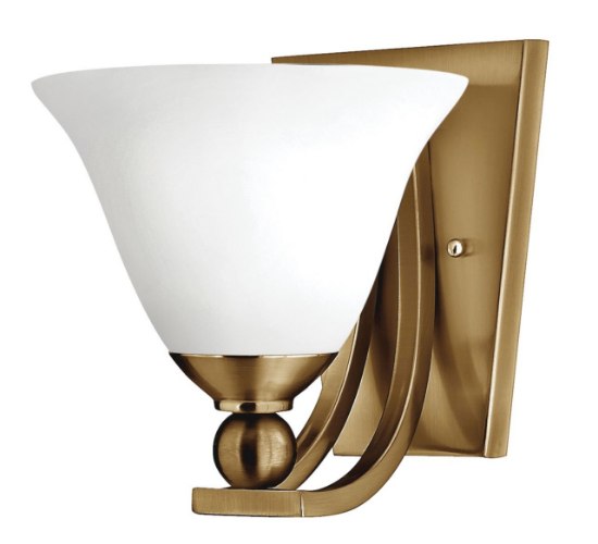 Picture of 100w Sconce Bolla MED Etched Opal Brushed Bronze