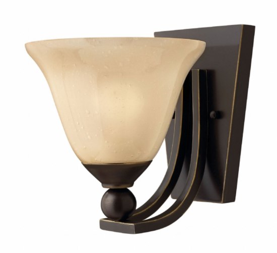 Foto para 15w Sconce Bolla LED Light Amber Seedy Olde Bronze