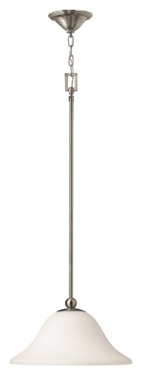 Foto para 15w Mini-Pendant Bolla LED Etched Opal Brushed Nickel