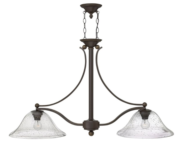 Foto para 100w Chandelier Bolla MED Clear Seedy Olde Bronze Linear Downlight