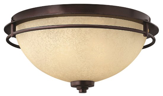 Foto para 75w Bath Stowe MED Antique Light Scavo Metro Copper Flush Mount