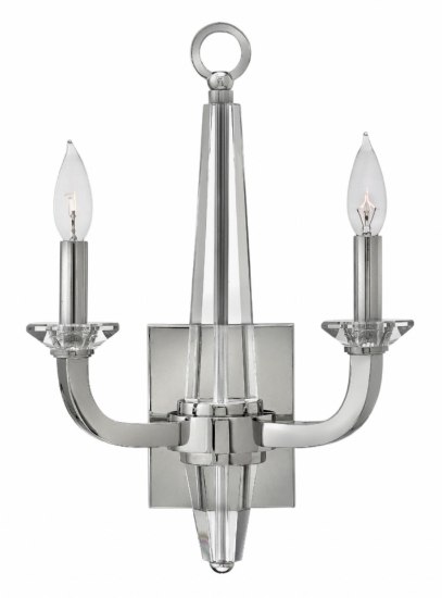 Foto para 60w Sconce Ascher CAND Polished Nickel Two Light Sconce