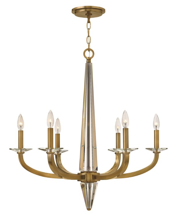 Picture of 60w Chandelier Ascher CAND Brushed Caramel Single Tier Foyer