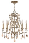 Foto para 60w Chandelier Carlton CAND Silver Leaf Single Tier Foyer