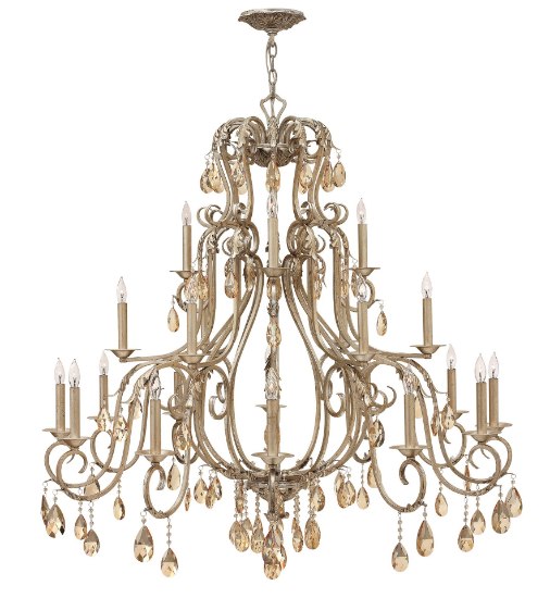 Picture of 40w Chandelier Carlton CAND Silver Leaf Three Tier Foyer