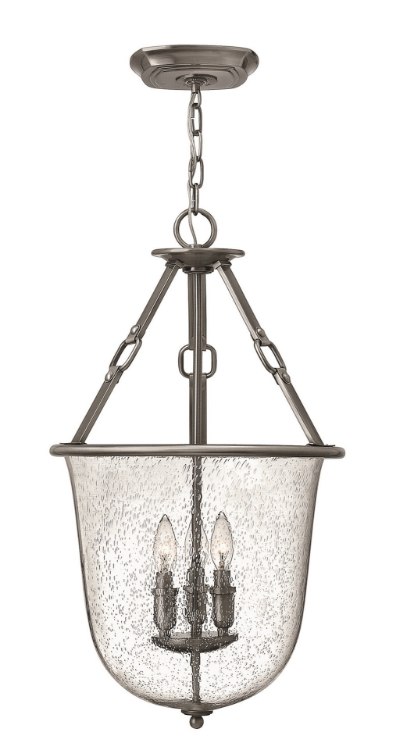 Picture of 60w Foyer Dakota CAND Clear Seedy Polished Antique Nickel Single Tier Foyer