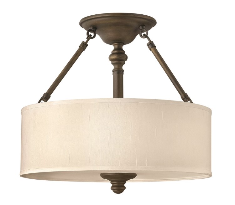 Foto para 75w Foyer Sussex MED English Bronze Semi-flush Mount