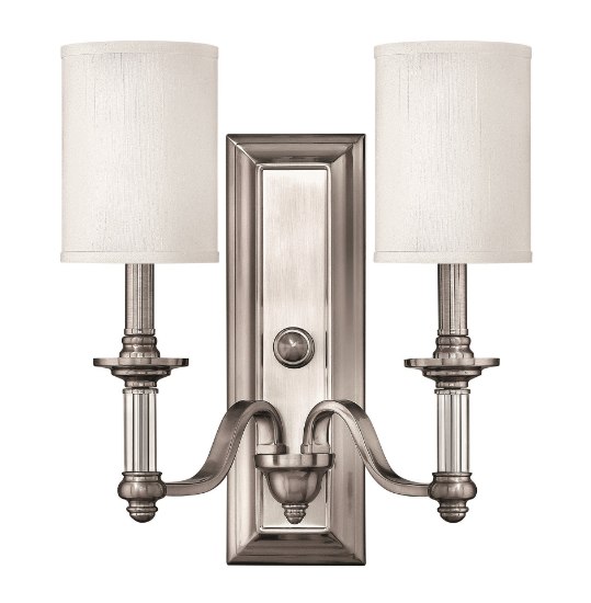 Foto para 60w Sconce Sussex CAND Brushed Nickel Two Light Sconce