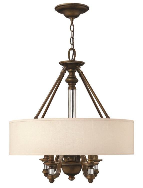 Foto para 60w Chandelier Sussex CAND English Bronze Inverted Pendant