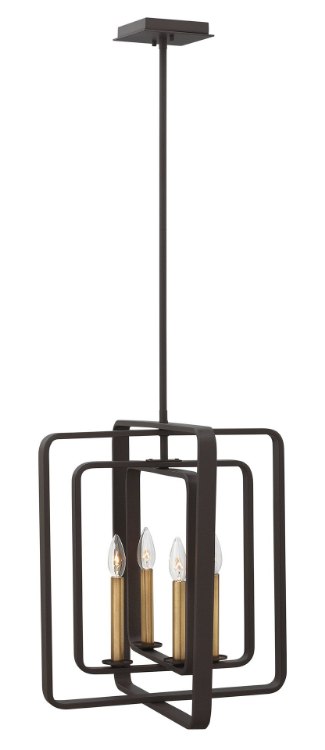 Foto para 60w Chandelier Quentin CAND Buckeye Bronze Stem Hung Foyer