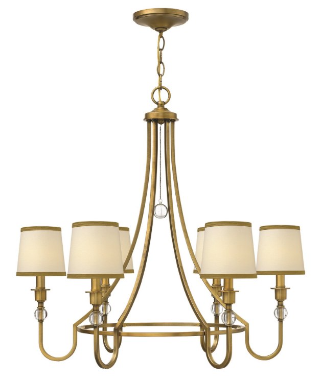 Foto para 60w Chandelier Morgan CAND Brushed Bronze Single Tier