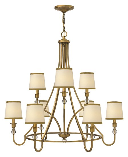 Foto para 60w Chandelier Morgan CAND Brushed Bronze Two Tier Foyer