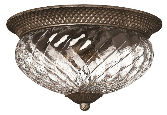 Picture of 60w Bath Plantation MED Clear Optic Pearl Bronze Flush Mount