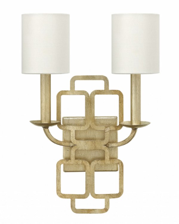 Picture of 60w Sconce Sabina CAND Silver Leaf Two Light Sconce