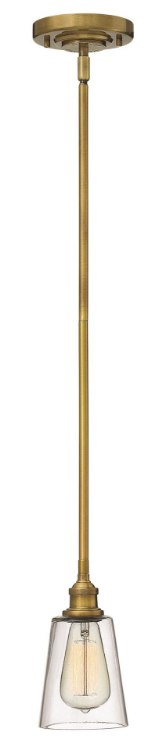 Picture of 60w Mini-Pendant Gatsby MED Clear Heritage Brass