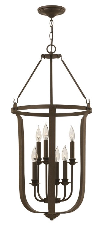 Picture of 60w Foyer Fenmore CAND Textured Bronze Two Tier Foyer