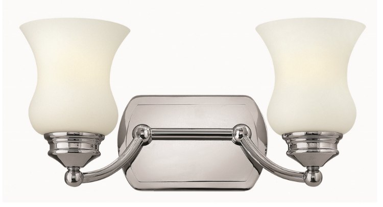 Foto para 100w Bath Constance MED Etched Opal Chrome Bath Two Light