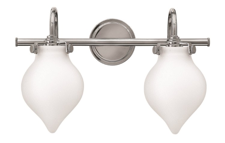 Foto para 100w Bath Congress MED Etched Opal Chrome Bath Two Light