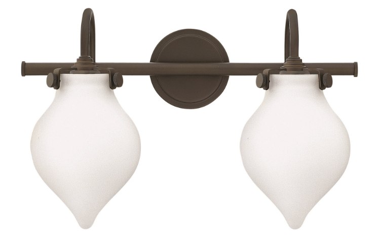 Foto para 100w Bath Congress MED Etched Opal Oil Rubbed Bronze Bath Two Light