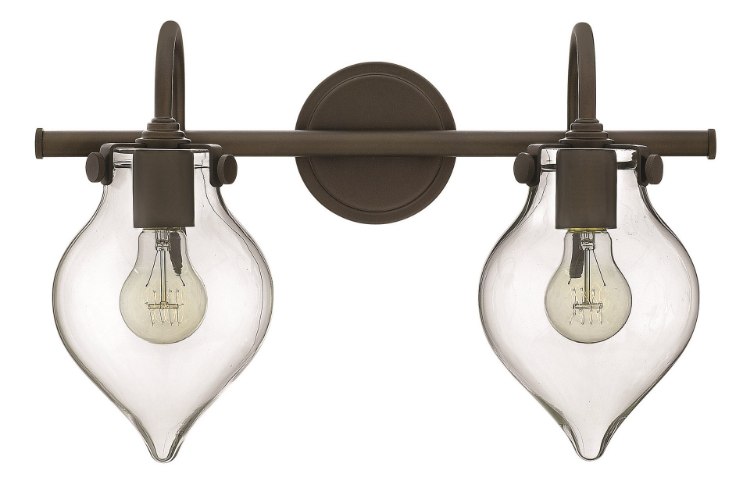 Foto para 100w Bath Congress MED Clear Glass Oil Rubbed Bronze Bath Two Light