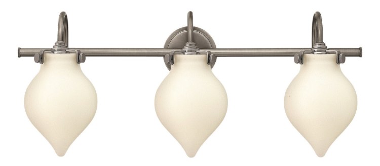 Foto para 100w Bath Congress MED Etched Opal Antique Nickel Bath Three Light