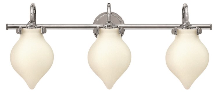 Foto para 100w Bath Congress MED Etched Opal Chrome Bath Three Light