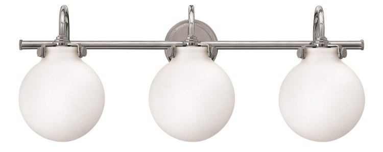 Foto para 100w Bath Congress MED Etched Opal Chrome Bath Three Light