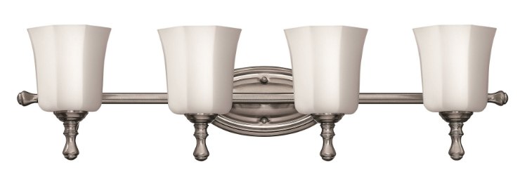 Foto para 100w Bath Shelly MED Etched Opal Brushed Nickel Bath Four Light