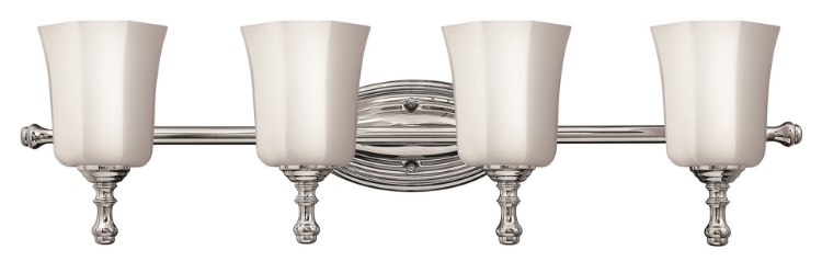 Foto para 100w Bath Shelly MED Etched Opal Chrome Bath Four Light