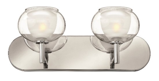 Picture of 60w Bath Katia G-9 Clear and Etched Chrome Bath Two Light