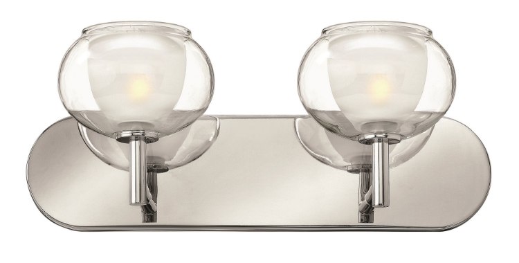 Picture of 60w Bath Katia G-9 Clear and Etched Chrome Bath Two Light
