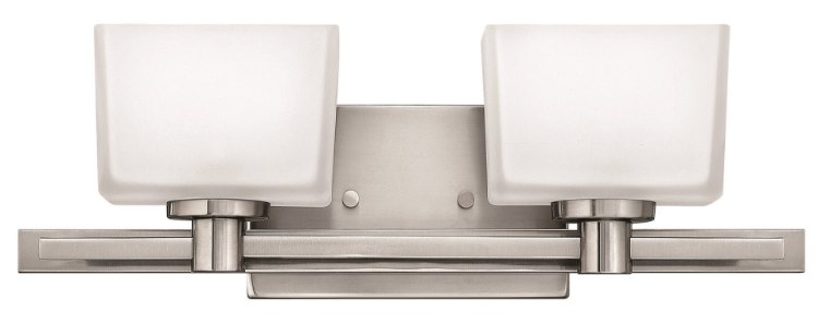 Picture of 60w Bath Taylor G-9 Etched White Brushed Nickel Bath Two Light