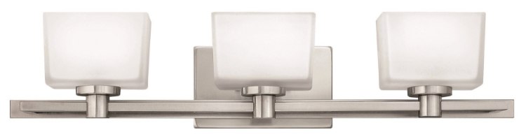 Foto para 4.5w Bath Taylor G9 LED Etched White Brushed Nickel Bath Three Light