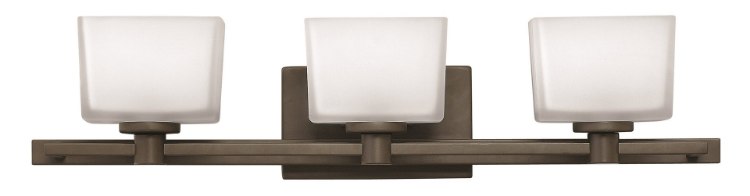 Picture of 60w Bath Taylor G-9 Etched White Buckeye Bronze Bath Three Light
