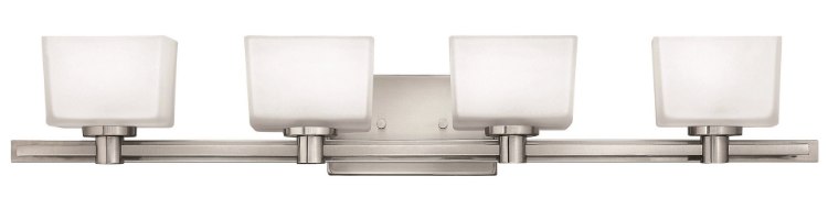 Foto para 4.5w Bath Taylor G9 LED Etched White Brushed Nickel Bath Four Light