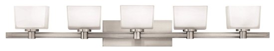 Picture of 4.5w Bath Taylor G9 LED Etched White Brushed Nickel Bath Five Light