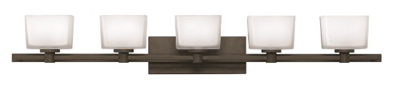 Picture of 60w Bath Taylor G-9 Etched White Buckeye Bronze Bath Five Light