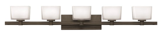 Picture of 4.5w Bath Taylor G9 LED Etched White Buckeye Bronze Bath Five Light