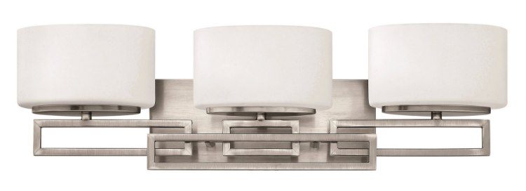 Foto para 4.5w Bath Lanza G9 LED Etched Opal Antique Nickel Bath Three Light