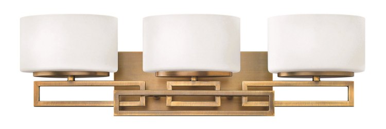 Foto para 4.5w Bath Lanza G9 LED Etched Opal Brushed Bronze Bath Three Light