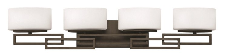 Foto para 4.5w Bath Lanza G9 LED Etched Opal Buckeye Bronze Bath Four Light