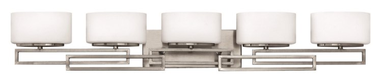 Picture of 60w Bath Lanza G-9 Etched Opal Antique Nickel Bath Five Light